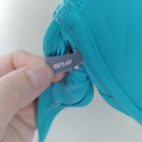 Aerie Teal Bridget Push Up Braid Detail Bikini Top Size 34C - Picture 9 of 11